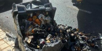 13 rubbish bin fires in 2024