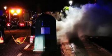 12 containers burnt