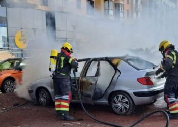Abandoned car fire
