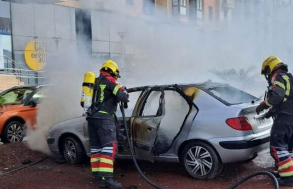 Abandoned car fire