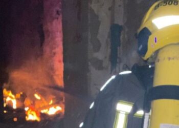 Fire in abandoned house