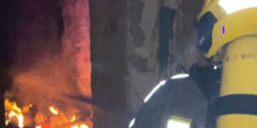 Fire in abandoned house