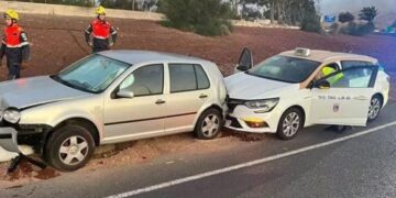 Car collision at the airport