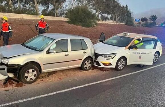 Car collision at the airport