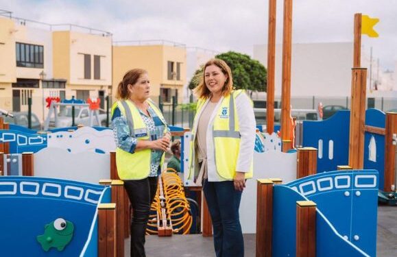 New playground in Argana Alta progressing fast
