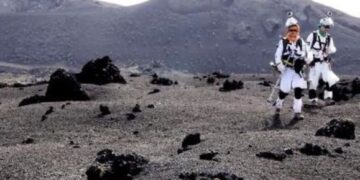 Astronauts touchdown on Lanzarote