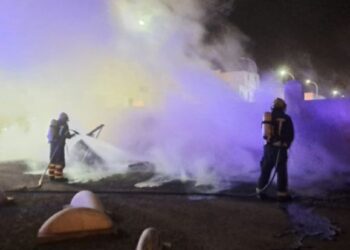 Bins set on fire in Arrecife