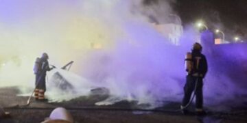 Bins set on fire in Arrecife