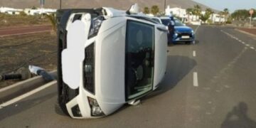 Car accident in Playa Blanca