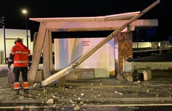 Bus stop crash