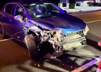 Car crash in Montaña Blanca