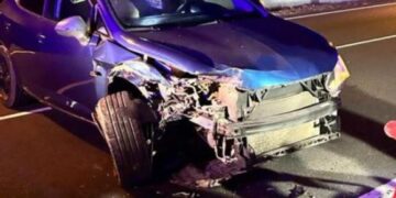 Car crash in Montaña Blanca