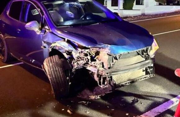 Car crash in Montaña Blanca