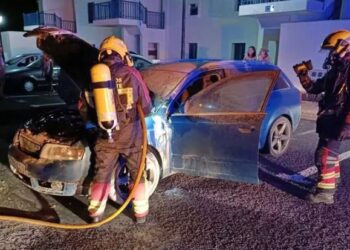 Car fire in Costa Teguise