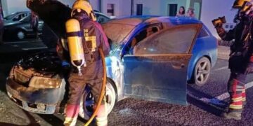 Car fire in Costa Teguise