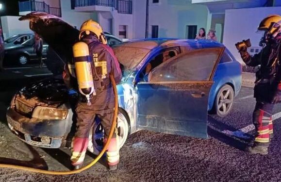 Car fire in Costa Teguise