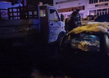 Car fire in San Bartolomé this Monday