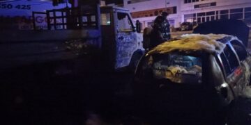 Car fire in San Bartolomé this Monday