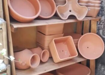 New ceramic pots at Flower Power