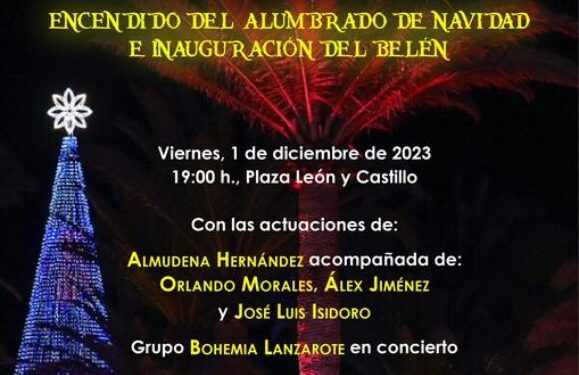San Bartolomé Christmas light switch-on