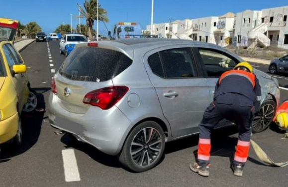 Collision in Costa Teguise