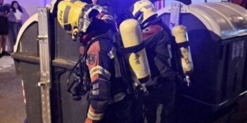 Container fire extinguished