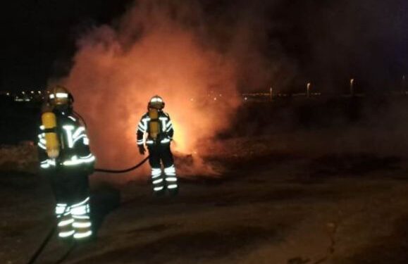 Container fire in the early hours