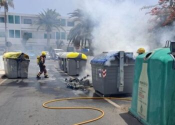 Container fires across the island
