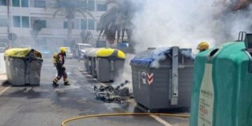 Container fires across the island