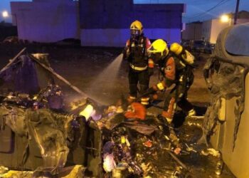 Container and vehicle fires return