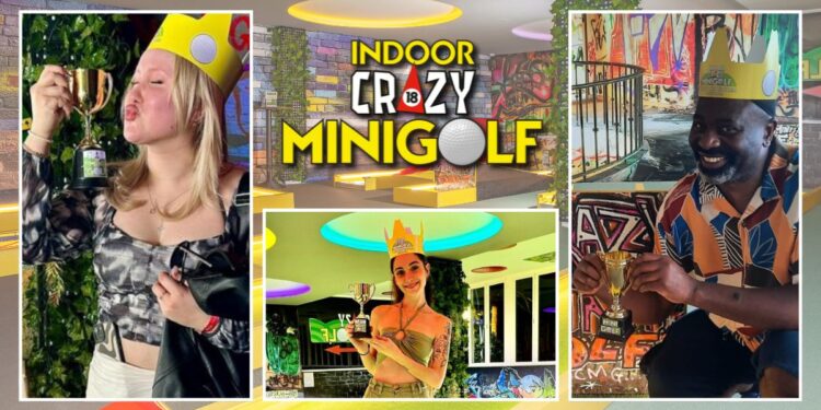 The winning feeling at Crazy Minigolf Lanzarote
