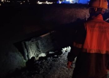 Driver injured after leaving the road in Uga