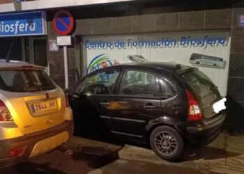 Driver crashes into driving school