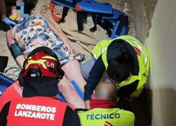 Woman taken to hospital after falling four metres from terrace