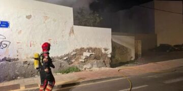 Fire in abandoned house