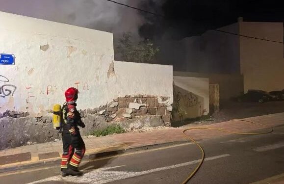 Fire in abandoned house