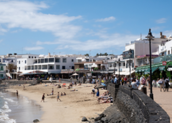 Swimming forbidden at Playa Blanca town beach