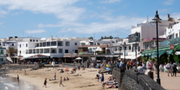 Swimming forbidden at Playa Blanca town beach