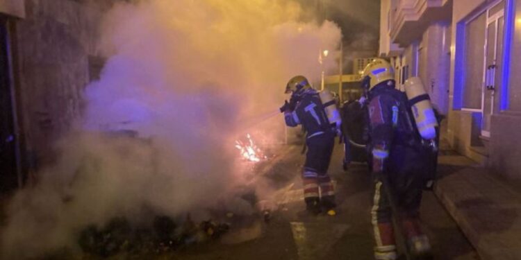 Four rubbish containers burned in Arrecife