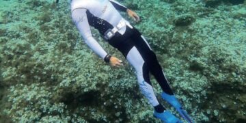 Free-diving on Lanzarote