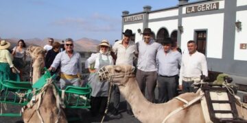 Traditional grape harvest in Yaiza