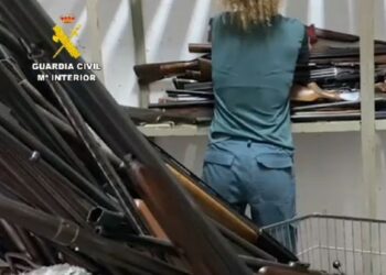 Guardia Civil destroy over 1000 firearms