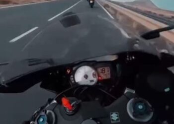 Guardia Civil investigate speeding motorcyclist