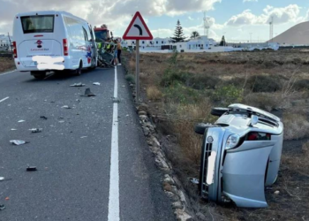 Huge crash in San Bartolomé