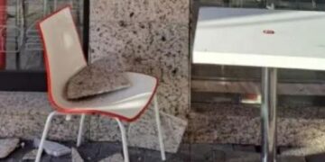 Man injured by falling wall tile