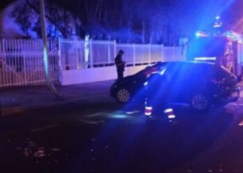 Lamppost collision in Arrecife