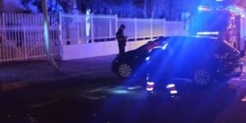 Lamppost collision in Arrecife