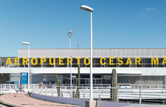 Last month at the Lanzarote Airport