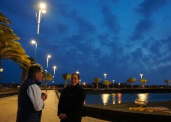 New lighting in Charco de San Ginés