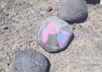 Medio Ambiente Lanzarote denounces stone drawings in Famara